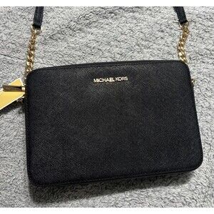 Michael Kors Saffiano leather black Crossbody bag